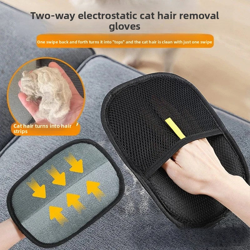 Pet Hair Removal Gloves Static Lint Brush